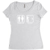 fishing   problem solved mens funny Women's Triblend Scoop T-shirt