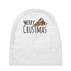 merry crustmas christmas pizza Baby Beanies