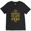 kings are born in 1981 V-Neck Tee
