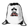 pirate panda Drawstring Bags