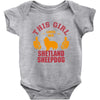This Girl Loves Shetland Sheepdog Baby Onesie