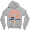 wear peach for uterine cancer Zipper Hoodie