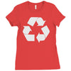 recycle symbol Ladies Fitted T-Shirt