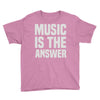 music is the answer Youth Tee