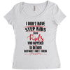 step kids Women's Triblend Scoop T-shirt