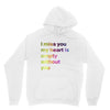 I miss you my heart is empaty wİthout you (2) Unisex Hoodie