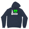 i love weed fun Unisex Hoodie