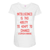 adapt or die encoded (white) Maternity Scoop Neck T-shirt
