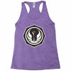 white and black Racerback Tank