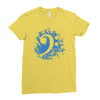bass clef in blue Ladies Fitted T-Shirt