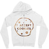 i accept cookies brown Zipper Hoodie