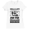 Never Underestimate A Pop Pop With An Engineer Degree Ladies Fitted T-Shirt