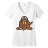 cokelat animal Women's V-Neck T-Shirt