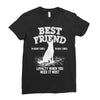 Best Friend German Shepherd Ladies Fitted T-Shirt