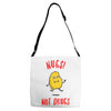 nugs not drugs Adjustable Strap Totes