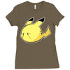 pikachu et boo Ladies Fitted T-Shirt