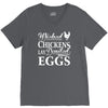wicked chickens lay deviled eggs V-Neck Tee