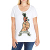go vegan 6 Ladies Curvy T-Shirt