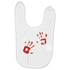 bloody hand print funny zombie kill undead blood horror killer Baby Bibs