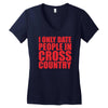 i only date people Women's V-Neck T-Shirt