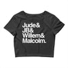 a litle life book white logo Crop Top