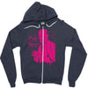 pink freud Zipper Hoodie