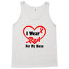 niece i wear a red heart ribbon Tank Top