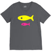 big fish little fish cardboard box V-Neck Tee