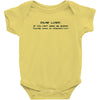 funny t shirt dear lord if you can't make me skinny Baby Onesie