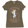 Unicorns are born in June Ladies Fitted T-Shirt