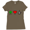 peace love coffee (2) Ladies Fitted T-Shirt