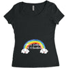 You're Looking At A Rainbow Women's Triblend Scoop T-shirt