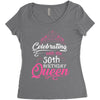 Celebrating With The 70th Birthday Queen Women's Triblend Scoop T-shirt