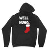 well hung endowed christmas stocking funny Unisex Hoodie