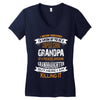 Super Cool Grandpa Of A Freaking Awesome Granddaughter Women's V-Neck T-Shirt