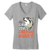 This Girl Loves Siberian Husky Women's V-Neck T-Shirt