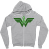 liver cancer wonder woman Zipper Hoodie