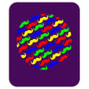funny girly colorful patterns mustaches Mousepad