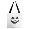 pumpkin face Tote Bags