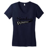 sunday funday Women's V-Neck T-Shirt