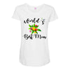 world's best mom Maternity Scoop Neck T-shirt