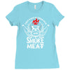 i just want to drink beer and smoke meat Ladies Fitted T-Shirt