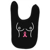 breast with pink ribbon Baby Bibs