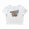 octopus with bubble gun goes pewpew Crop Top