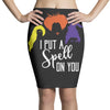 spell on you white letter Pencil Skirts