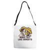 make out like bandits Adjustable Strap Totes