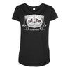 pug mom sugar skull Maternity Scoop Neck T-shirt