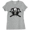 viking skull Ladies Fitted T-Shirt