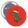 christmas dinosaur Pin-back button