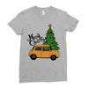 merry christmas car Ladies Fitted T-Shirt